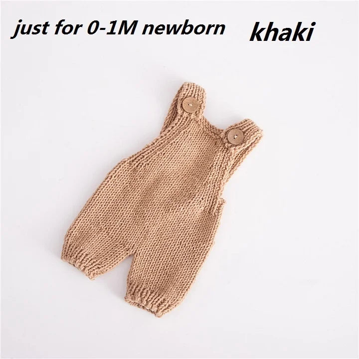 0-1 Month Knitted Wool Baby Rompers Pant Baby Onesie  Newborn Photo Props Baby Photo Props  Baby Jumpsuit