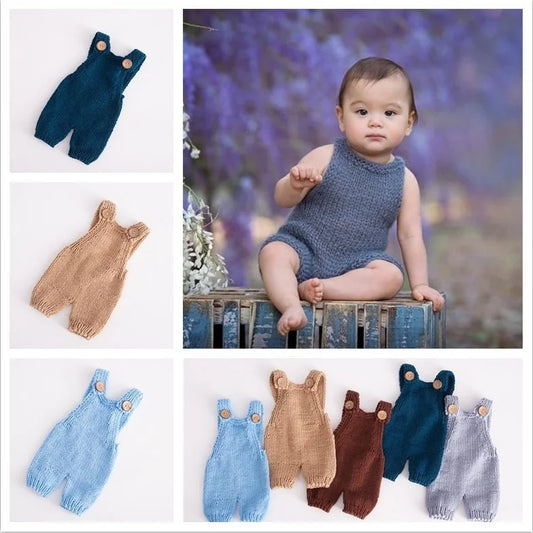 0-1 Month Knitted Wool Baby Rompers Pant Baby Onesie  Newborn Photo Props Baby Photo Props  Baby Jumpsuit