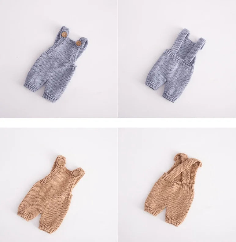 0-1 Month Knitted Wool Baby Rompers Pant Baby Onesie  Newborn Photo Props Baby Photo Props  Baby Jumpsuit