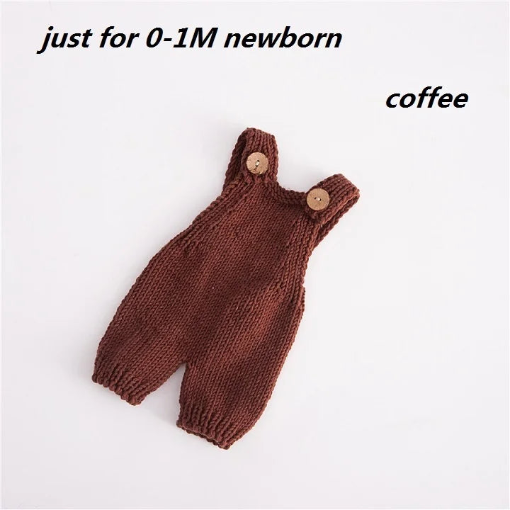 0-1 Month Knitted Wool Baby Rompers Pant Baby Onesie  Newborn Photo Props Baby Photo Props  Baby Jumpsuit