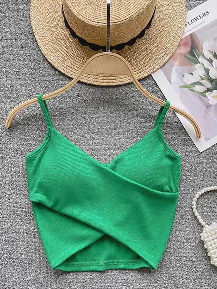 Irregular Casual Sport Camisole Women Strap Design Solid Fashion 2025 Y2K Elegant Ladies Chic Slim Tank Tops