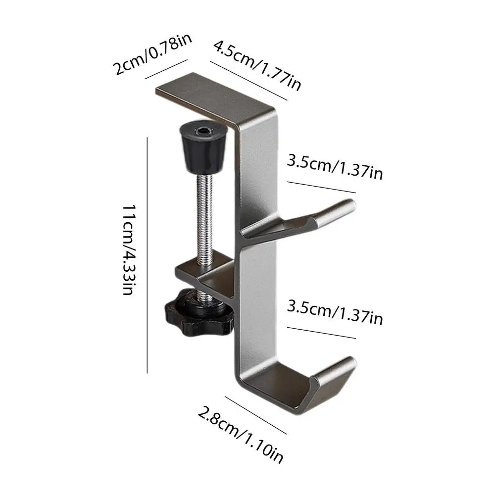 gaming headset support aluminum alloy hang headphones cradle adjustable Headset support Under Desk Headset Rack Holder Bracket
