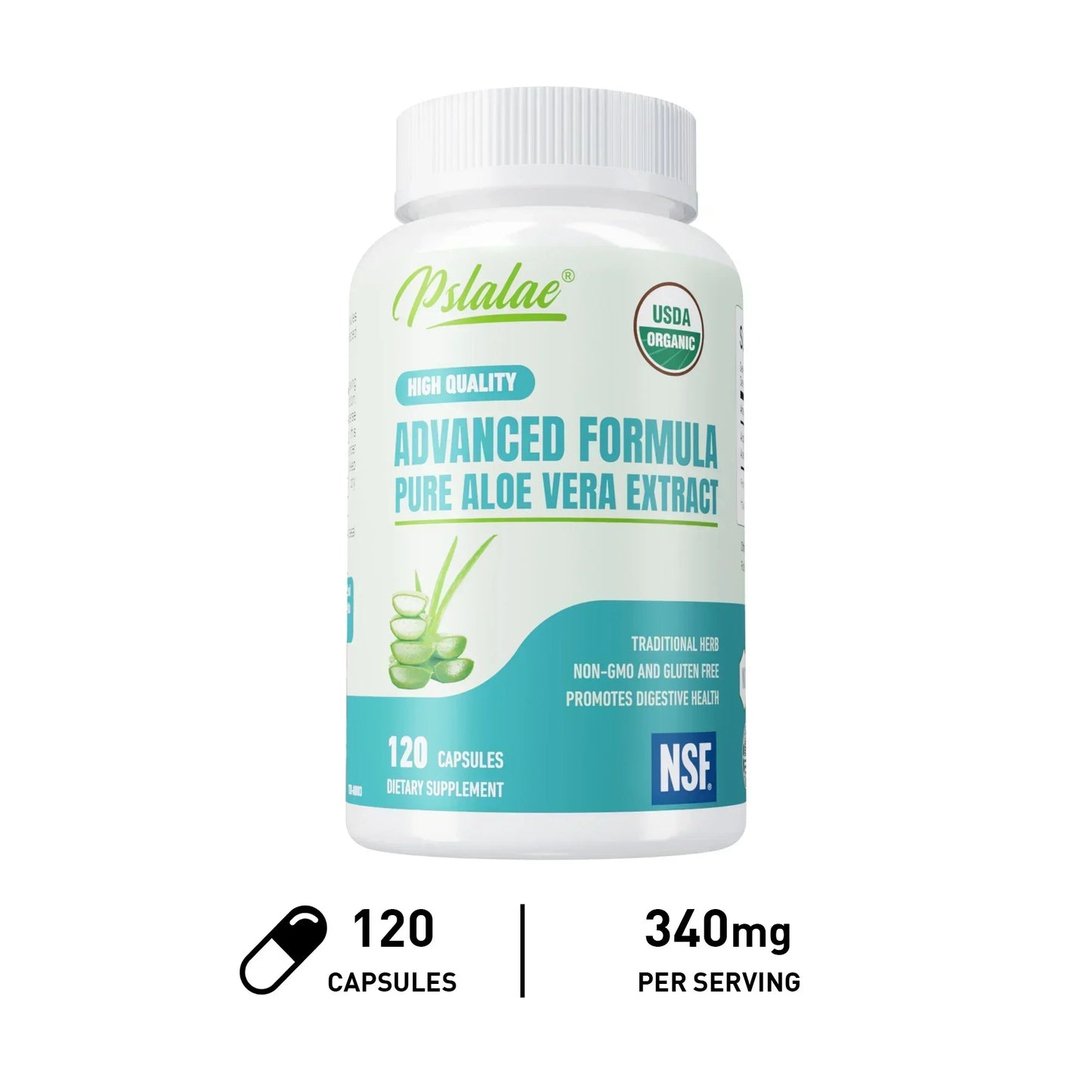 Aloe Vera Capsules - Natural Aloe Vera Supports Gut, Digestive & Immune Health, Balances Stomach Acid and Improves Energy Levels