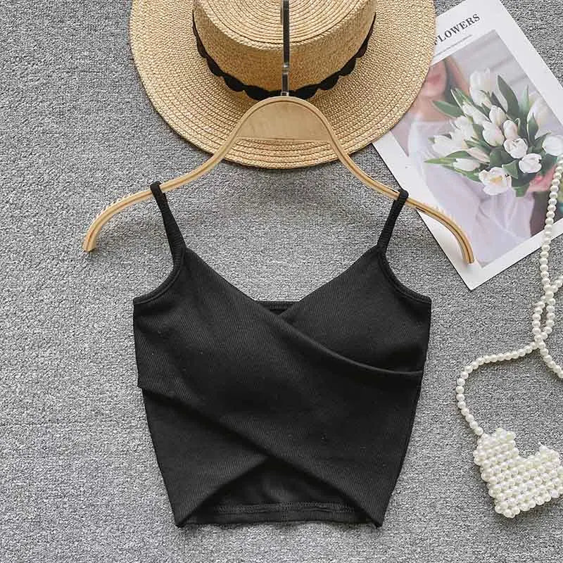 Irregular Casual Sport Camisole Women Strap Design Solid Fashion 2025 Y2K Elegant Ladies Chic Slim Tank Tops
