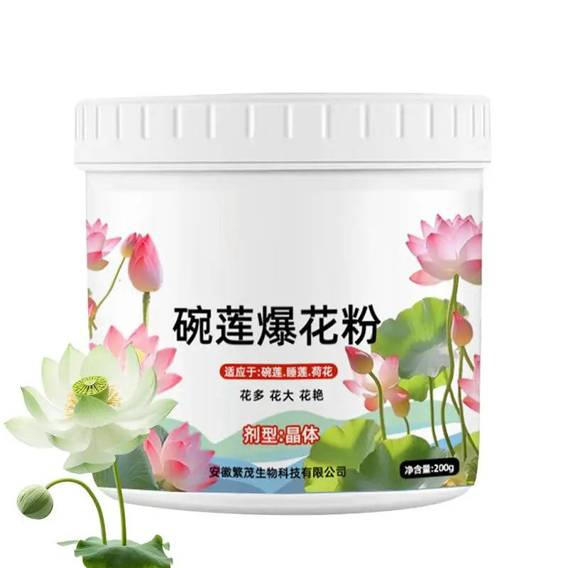 200g Natural Water Lily Flowering Fertilizer Powder Pond Water Lily Nutrient Aquarium Flowers Cultivation Solution for Backyard