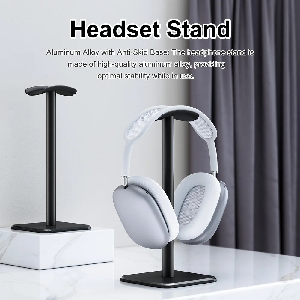 Aluminium Alloy Headphone Stand Headset Holder Space Saving Desktop Organizer Vertical Headset Support Gaming Headphone Cradle
