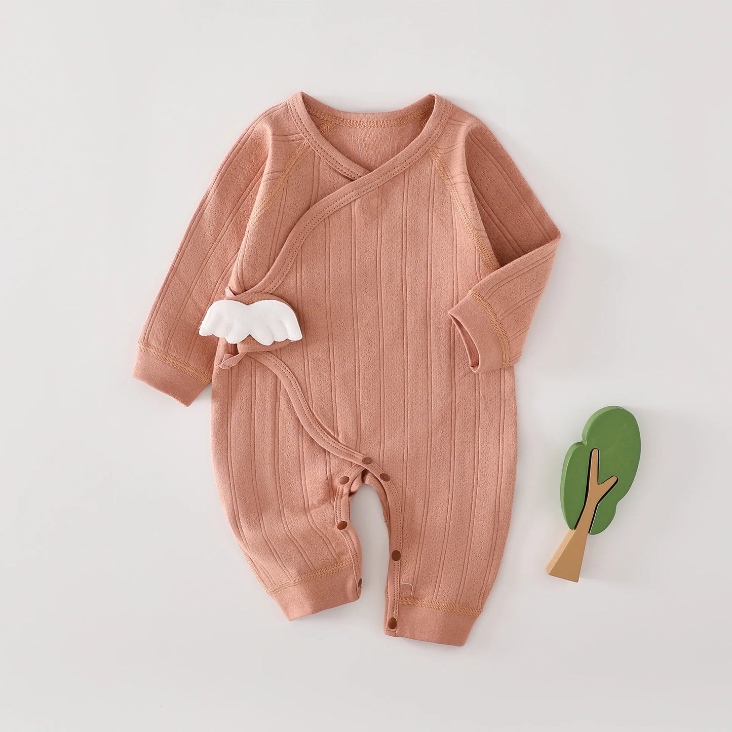 AYNIGIELL Spring and Autumn 0-6Months Baby Rompers Newborn Girls Boys 100%Cotton Long sleeved clothes Infant jumpsuit
