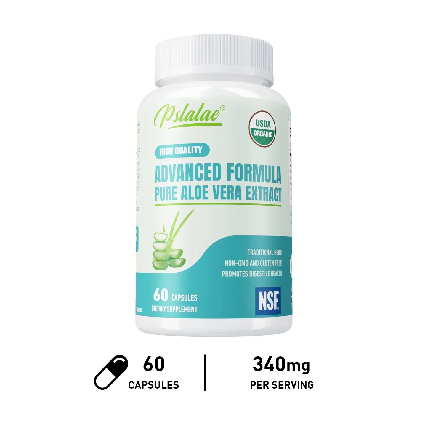 Aloe Vera Capsules - Natural Aloe Vera Supports Gut, Digestive & Immune Health, Balances Stomach Acid and Improves Energy Levels