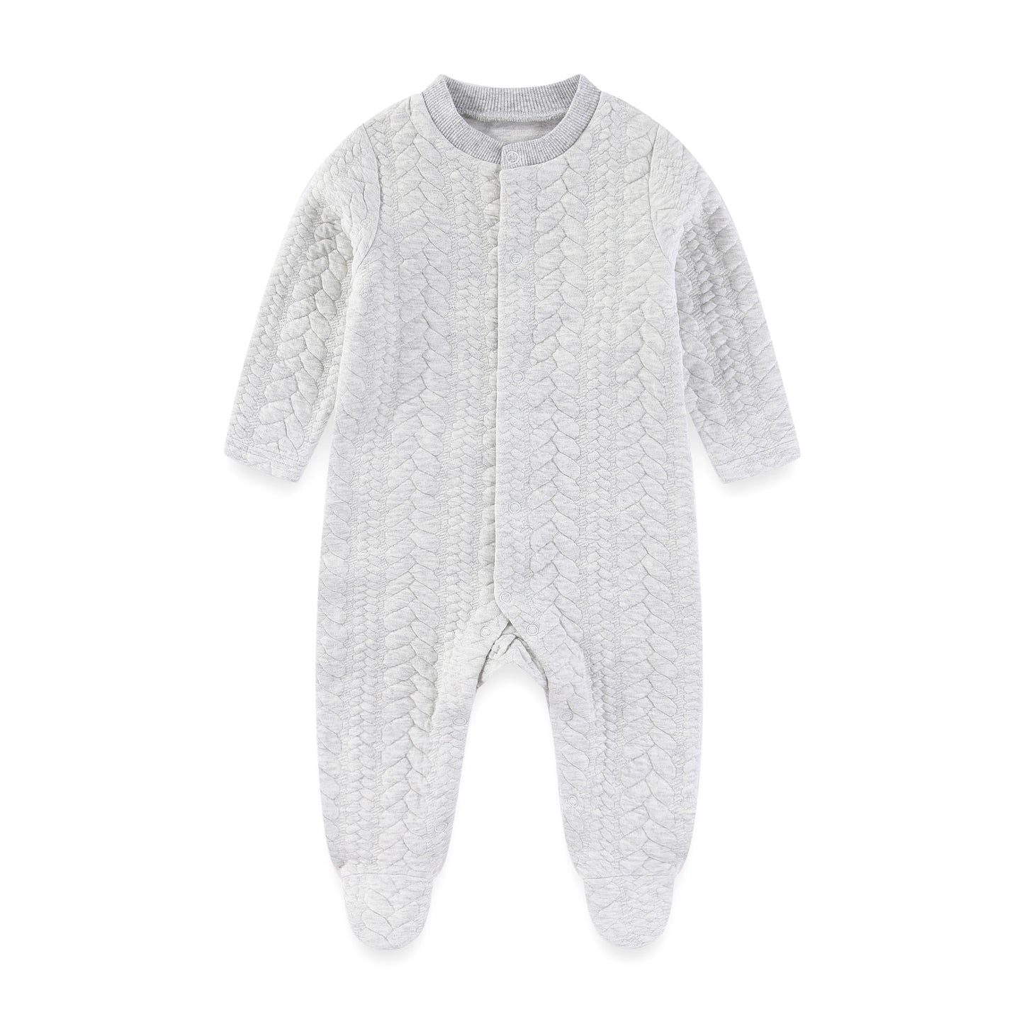 Solid Color Winter Baby Unisex Jumpsuits Warm Newborn Boy Girl Footed Rompers Infant Outfit
