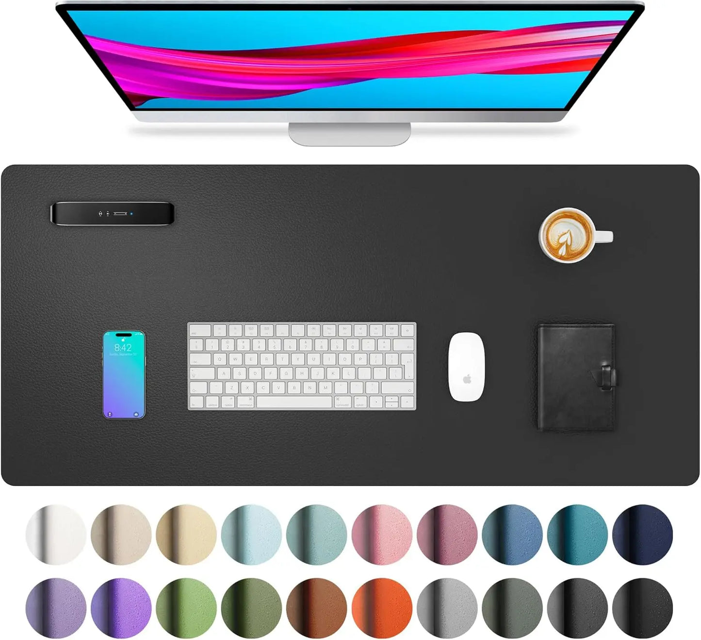 Mouse Pad Large Office Desk Mat ,Waterproof PU Leather Desktop Keyboard Desk Pad Gaming Mousepad Desk Writing Pad for home