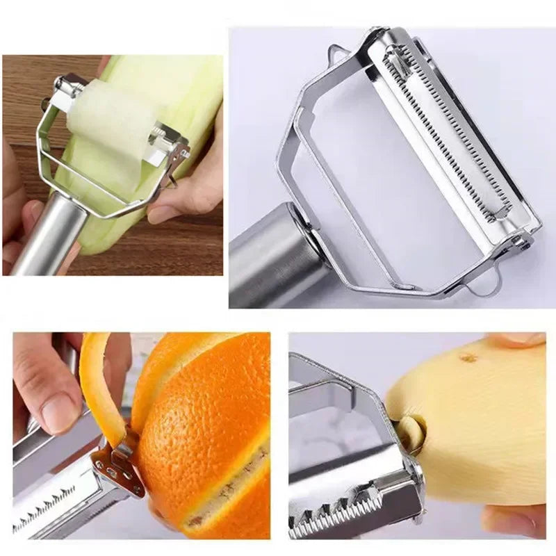 1PC Stainless Steel Peeler And Grater Household Potato Scraper Multifunctional Fruit And Vegetable Peeler And Grater Kitchen