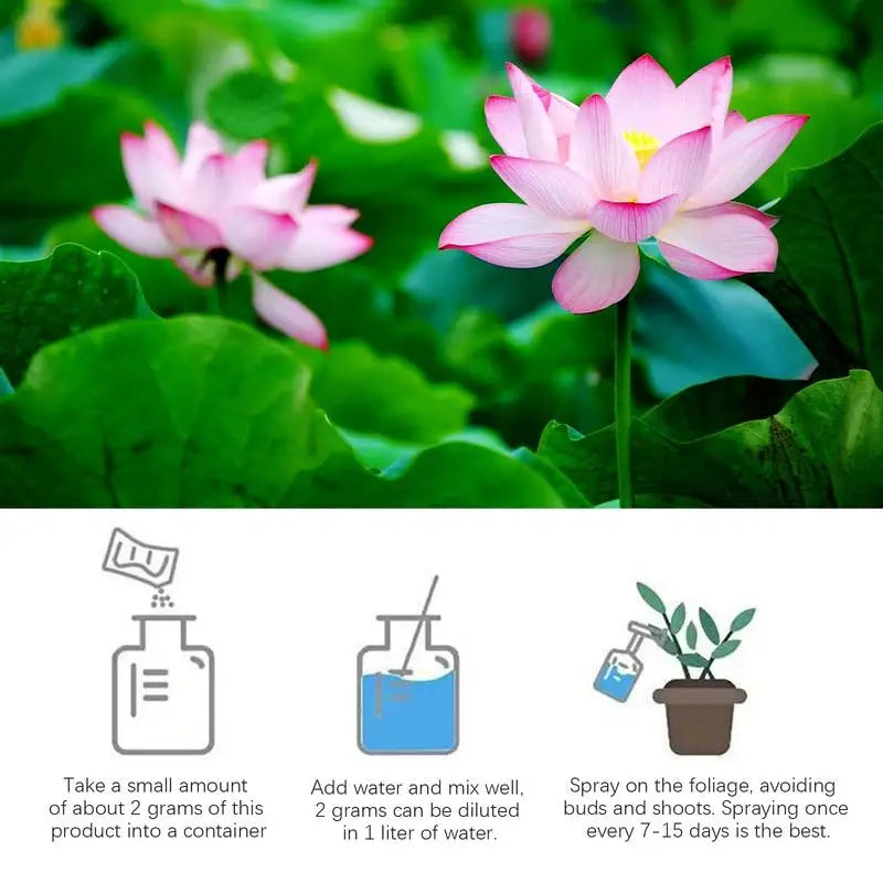 200g Natural Water Lily Flowering Fertilizer Powder Pond Water Lily Nutrient Aquarium Flowers Cultivation Solution for Backyard