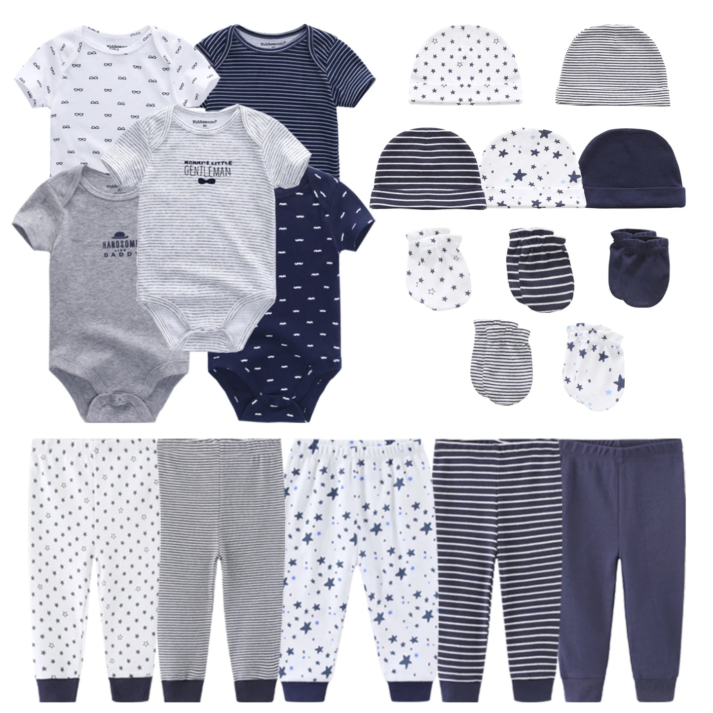 20-Pack Cartoon Cute Newborn Boy Girl Clothing Set Cotton Soft Baby Essential 0-12 Months Infant Outfits Spring Fall Clothes