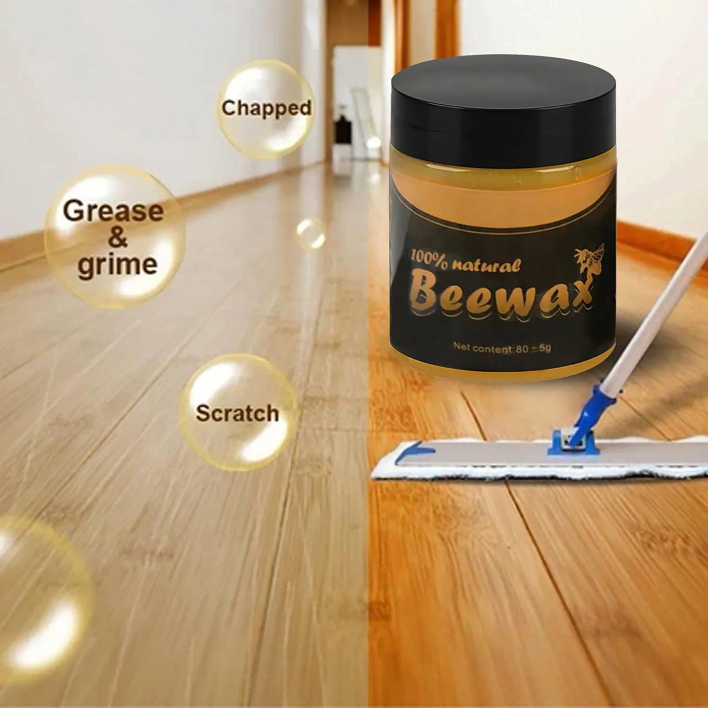 Wood Seasoning Beewax Organic Natural Pure Wax Furniture Care Maintenance Wax Wood Cleaning Polished  Complete Solution Cleaning