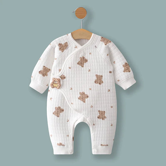Spring and Autumn 0-6Months Baby Rompers Winter Newborn Girls Boys 100%Cotton Clothes of Long Seeve Infant Clothing Pajamas