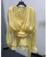 Beige Top Solid Blouse Mini Dresses For Women V Neck Long Sleeve Spliced Lace Up Sweet Style Dress Female Clothing Fashion  P7WI