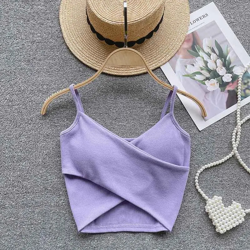 Irregular Casual Sport Camisole Women Strap Design Solid Fashion 2025 Y2K Elegant Ladies Chic Slim Tank Tops