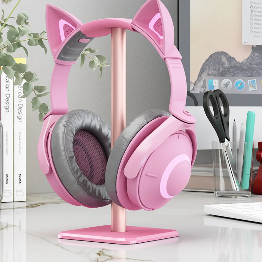 Aluminium Alloy Headphone Stand Headset Holder Space Saving Desktop Organizer Vertical Headset Support Gaming Headphone Cradle