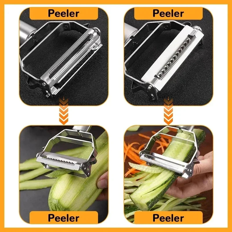 1PC Stainless Steel Peeler And Grater Household Potato Scraper Multifunctional Fruit And Vegetable Peeler And Grater Kitchen