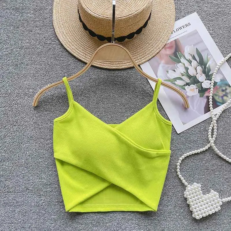 Irregular Casual Sport Camisole Women Strap Design Solid Fashion 2025 Y2K Elegant Ladies Chic Slim Tank Tops