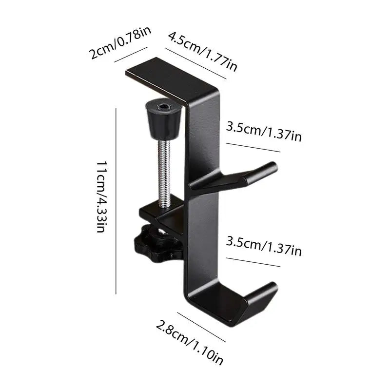 gaming headset support aluminum alloy hang headphones cradle adjustable Headset support Under Desk Headset Rack Holder Bracket