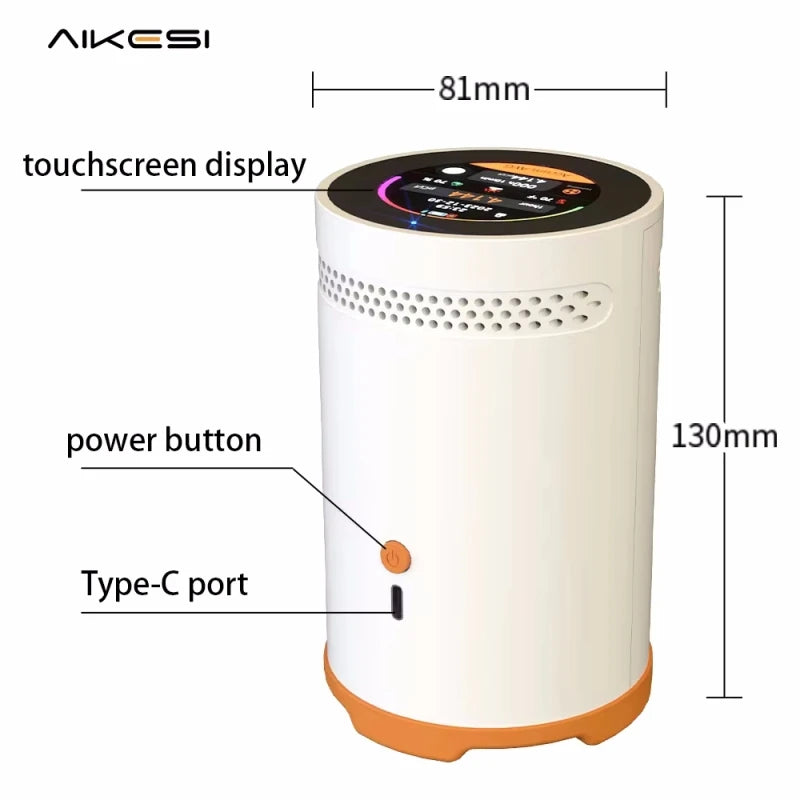 RM-75 Professional Continuous Radon Monitor Detector with Real-Time Data, Touch Screen Display, IP6X Waterproof & Alarm for Home