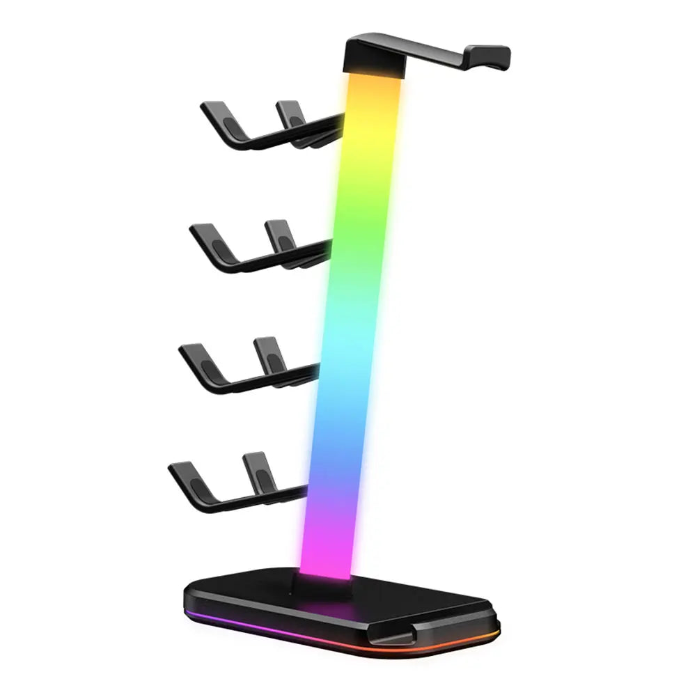 3 in 1 Headphone and Controller Stand 2 X Type-C & 1 X USB 2.0 Gaming Controller Headset Holder for Switch/Headphones/Controller