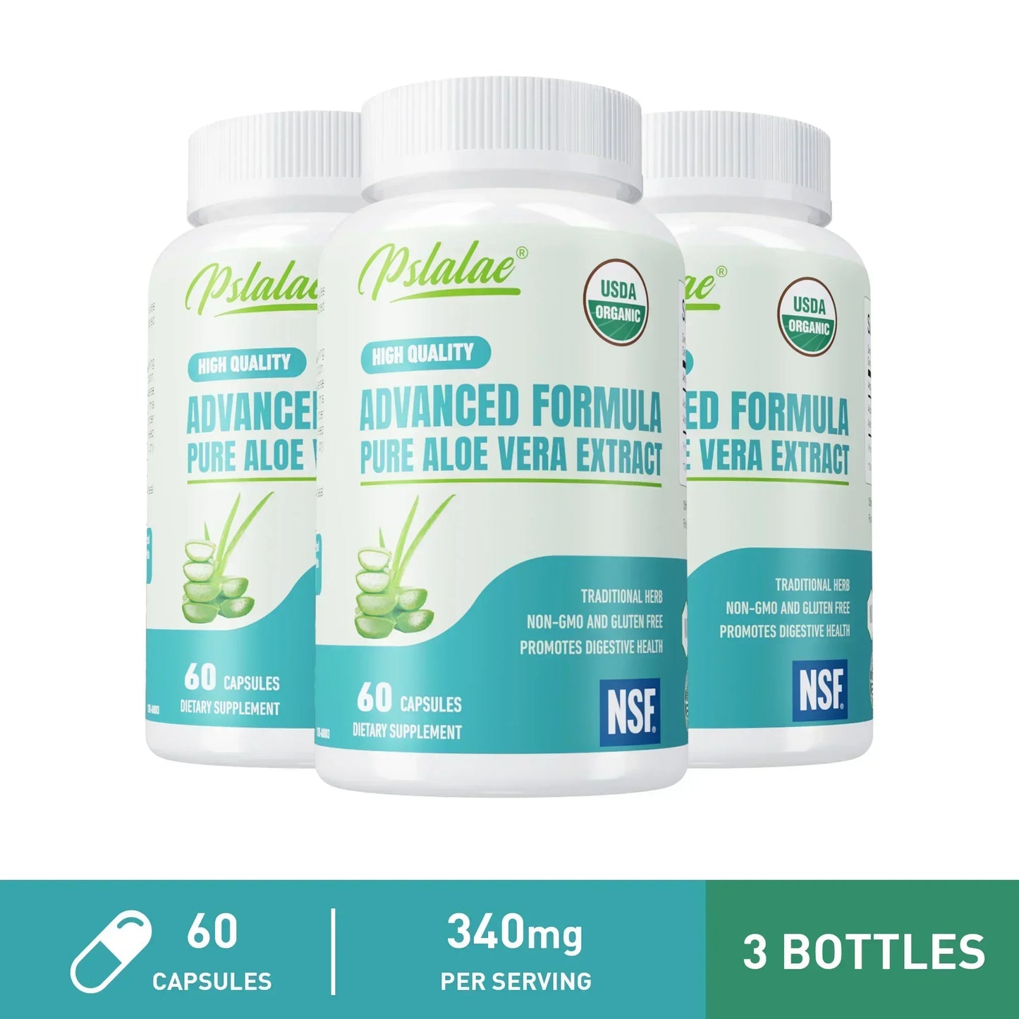 Aloe Vera Capsules - Natural Aloe Vera Supports Gut, Digestive & Immune Health, Balances Stomach Acid and Improves Energy Levels