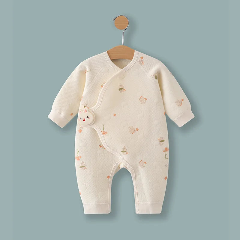 Spring and Autumn 0-6Months Baby Rompers Winter Newborn Girls Boys 100%Cotton Clothes of Long Seeve Infant Clothing Pajamas