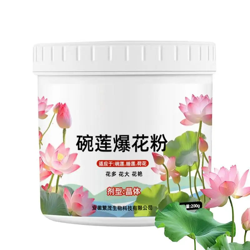 200g Natural Water Lily Flowering Fertilizer Powder Pond Water Lily Nutrient Aquarium Flowers Cultivation Solution for Backyard