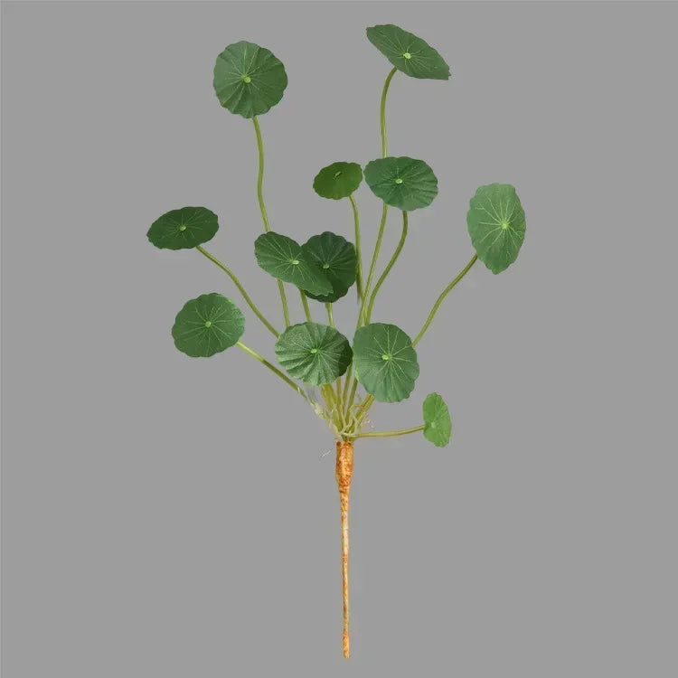 Artificial Lotus Plants Eucalyptus Leaves Plastic Tree Fake Plants Real Touch Copper Leafs For Home Office Decor