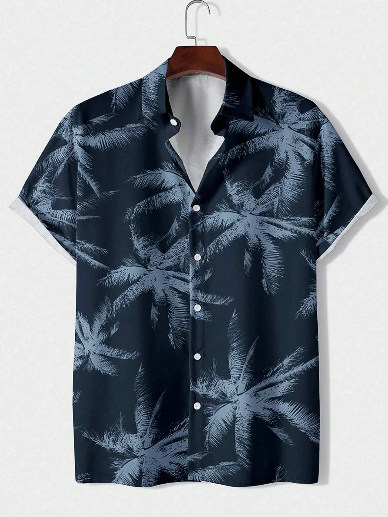 Hawaiian Shirt Man Print Casual Thin Beach Slim Fashion Shirt High Quality Luxury Black Social Vintage Funny Oversized Clothes