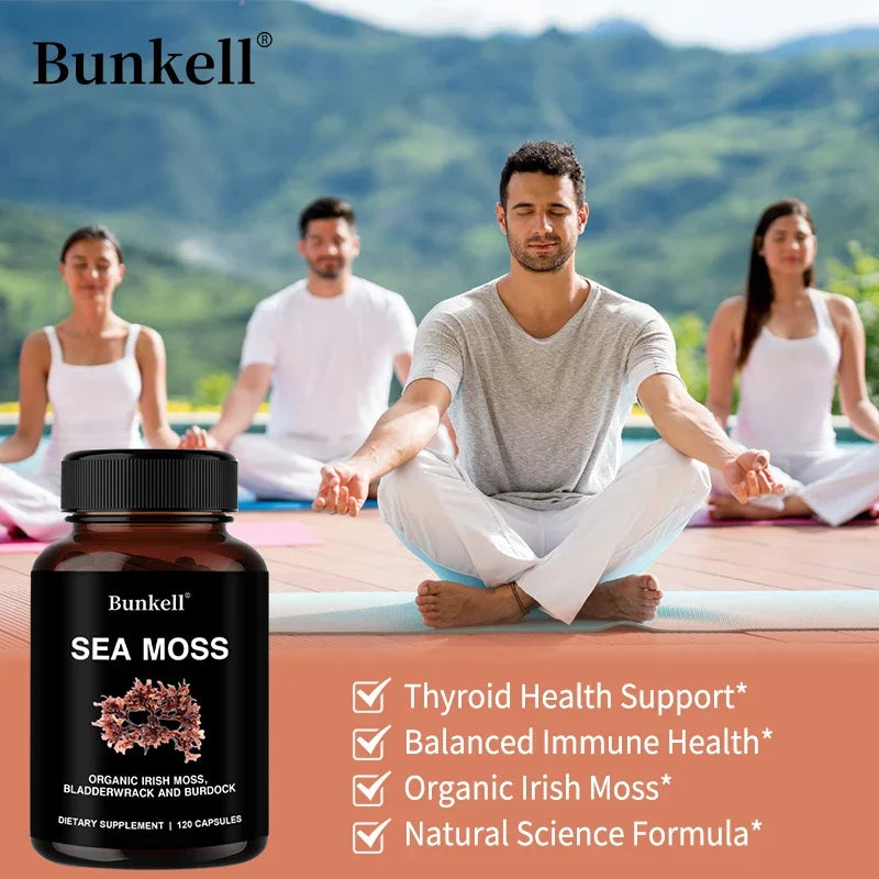 Vegetarian Organic Sea Moss Supports Immune System, Joint Health Intestinal Cleansing Detoxification & Cleansing Skin Supplement