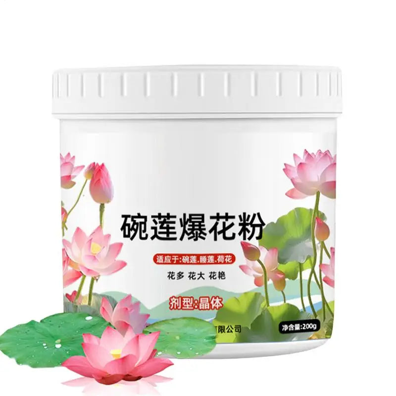 200g Natural Water Lily Flowering Fertilizer Powder Pond Water Lily Nutrient Aquarium Flowers Cultivation Solution for Backyard