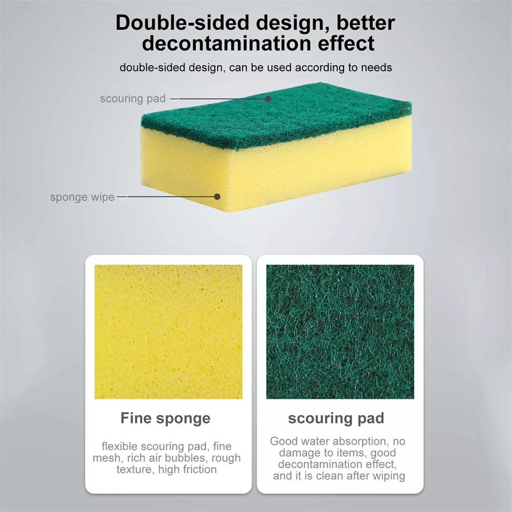 20/30PCS Dishwashing Sponge Kitchen Nano Emery Magic Clean Rub Pot Rust Focal Stains Sponge Removing Kit Cleaning Brush Sponges