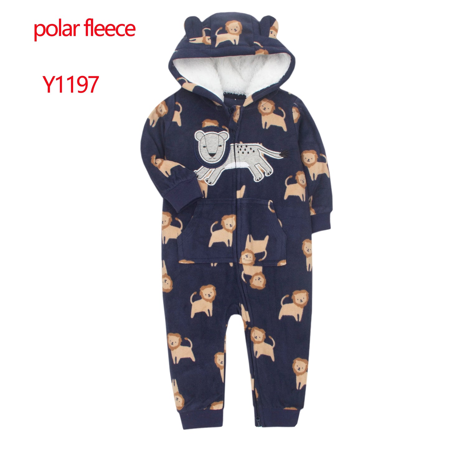 Newborn Infant Baby Boy Romper Winter Polar Fleece Hooded Long-Sleeve Style Warm Overalls Toddler Girls Jumpsuit Baby Clothes