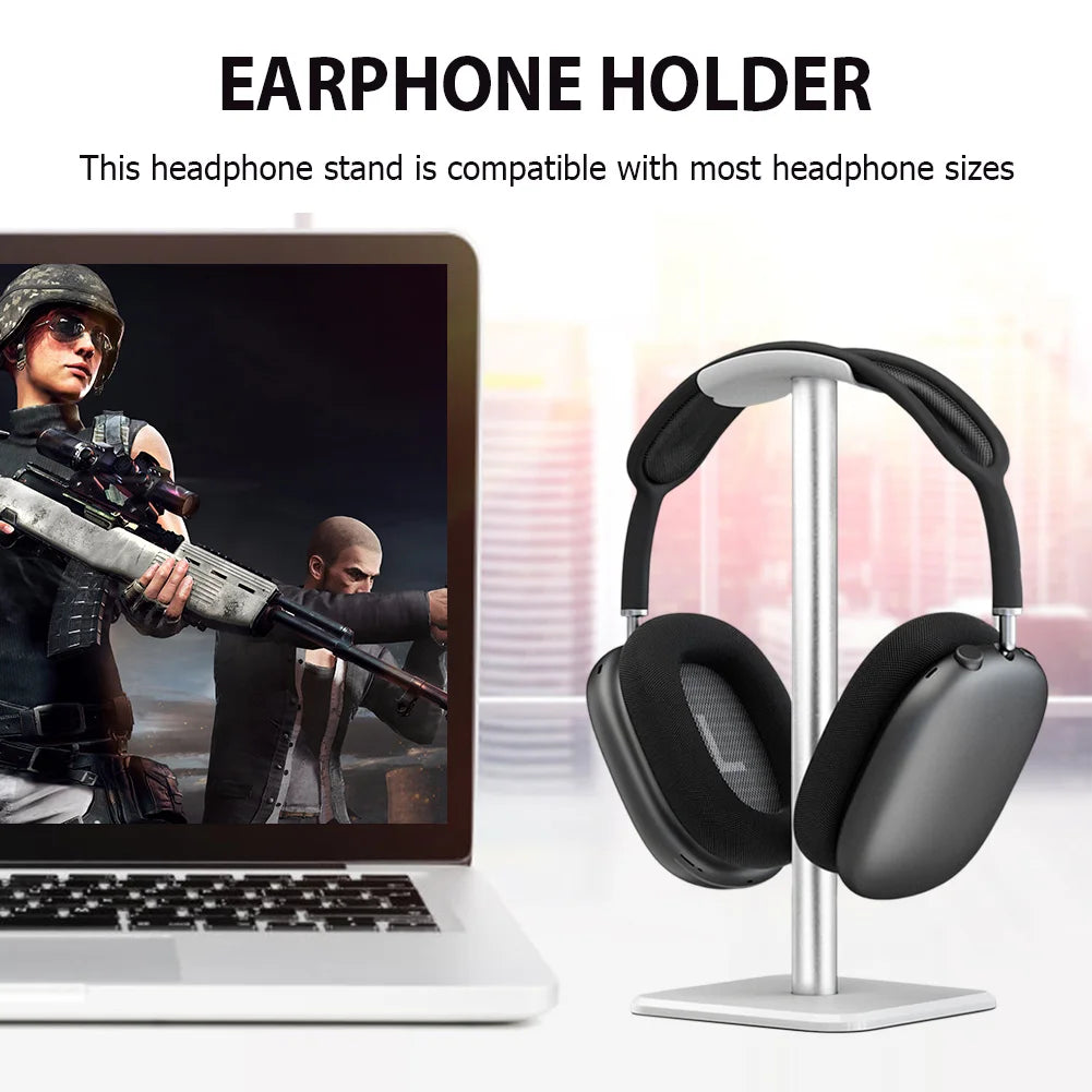 Aluminium Alloy Headphone Stand Headset Holder Space Saving Desktop Organizer Vertical Headset Support Gaming Headphone Cradle