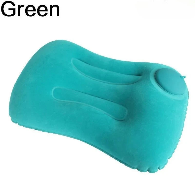 Flocking Inflatable Square Pillow Multifunctional Outdoor Camping Portable Storage Travel Pillow Home Office Supplies