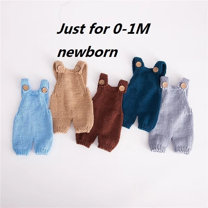 0-1 Month Knitted Wool Baby Rompers Pant Baby Onesie  Newborn Photo Props Baby Photo Props  Baby Jumpsuit