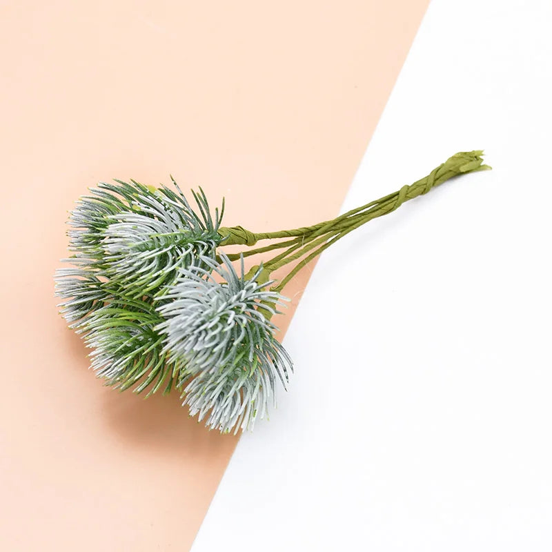 6PCS Silk Flowers for Scrapbooking Artificial Plants for Home Wedding Decoration Fake Plastic Decorative Christmas Wreaths