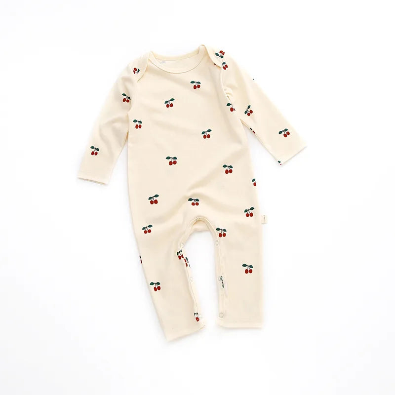 0-24M Newborn Kid baby Boys Girls Clothes Spring Print Romper Cute Sweet Cotton Jumpsuit Long Sleeve Cotton Fall Baby Outfit