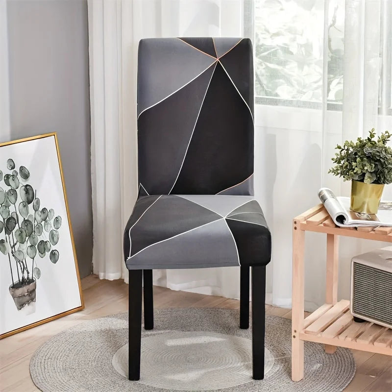 1/2/4/6pcs Dining Chair Slipcovers Stretch Geometric Printed Anti-Slip Chair Cover for Home Hotel Restaurant Banquet Living Room