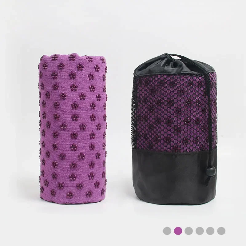 Non Slip Hot Yoga Towel Pilates Mat Yoga Blanket Sweat Absorbent Portable Fitness Meditation Mat Sports Workout Travel Blanket