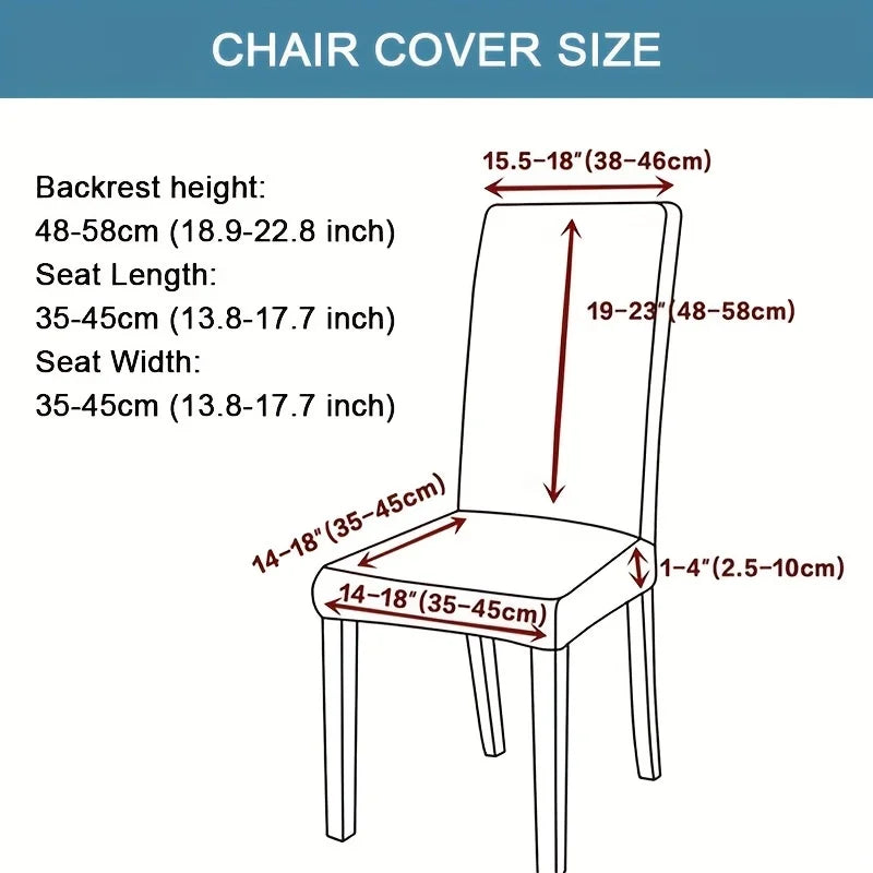 1/2/4/6pcs Dining Chair Slipcovers Stretch Geometric Printed Anti-Slip Chair Cover for Home Hotel Restaurant Banquet Living Room