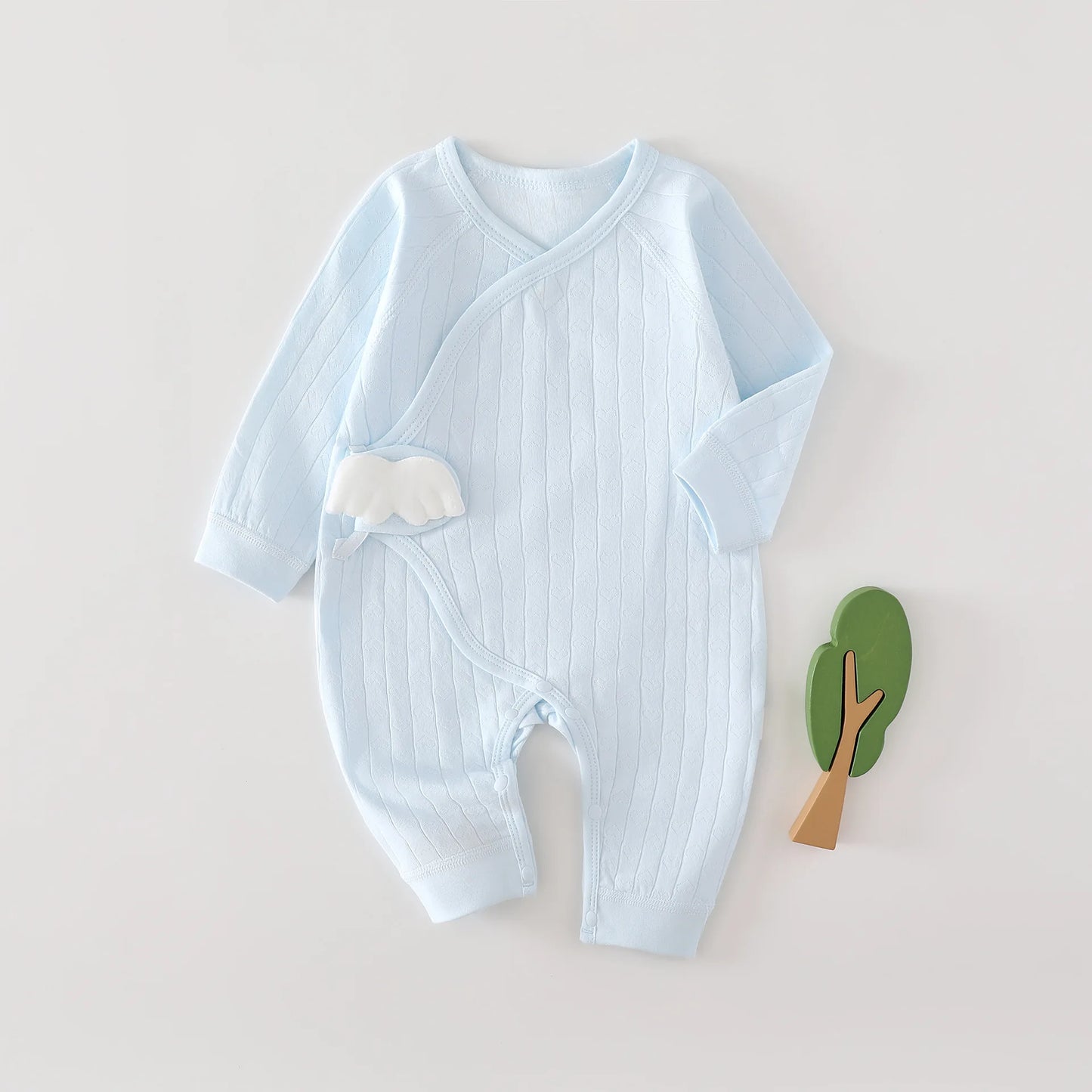 AYNIGIELL Spring and Autumn 0-6Months Baby Rompers Newborn Girls Boys 100%Cotton Long sleeved clothes Infant jumpsuit