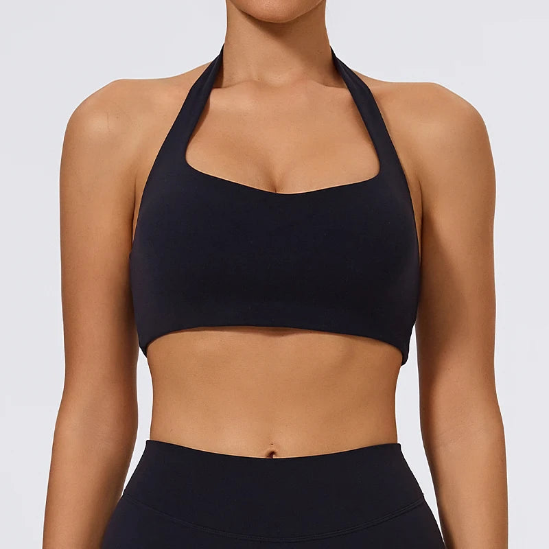 Ctenkevet New Women Gym Sports Bra Female Push Up Workout Yoga Underwear Breathable Soften Crop Top Female Backless Fitness Bras