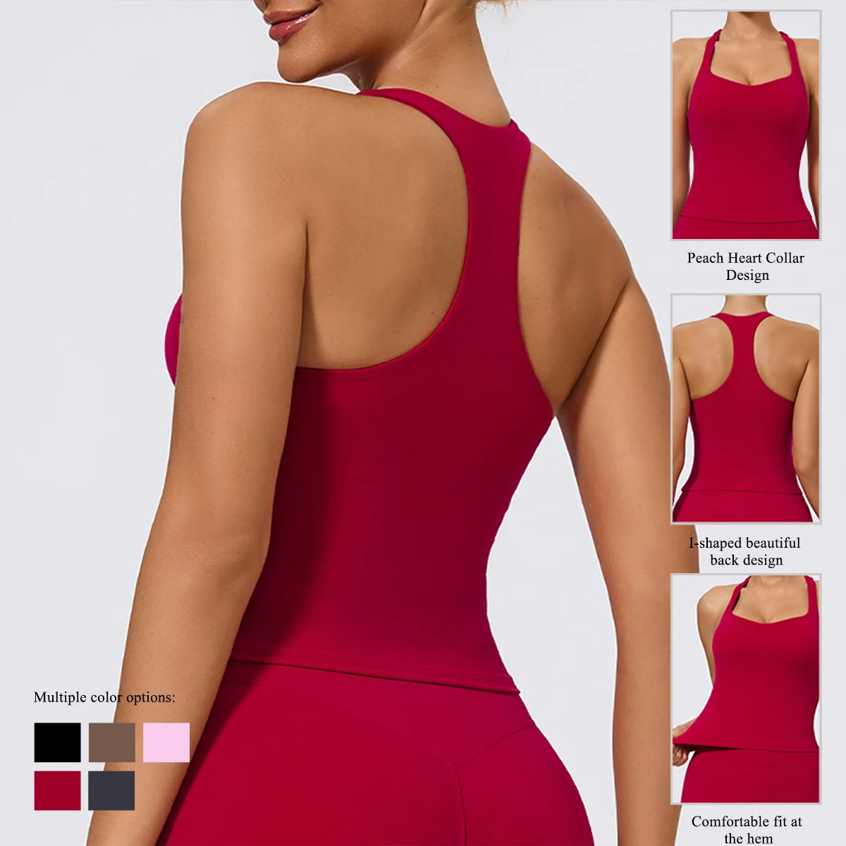 Ctenkevet New Women's Workout Yoga Tank Top Quick-Dry Gym Sports Vest Female Running Tight Top Women Backless Fitness Underwear