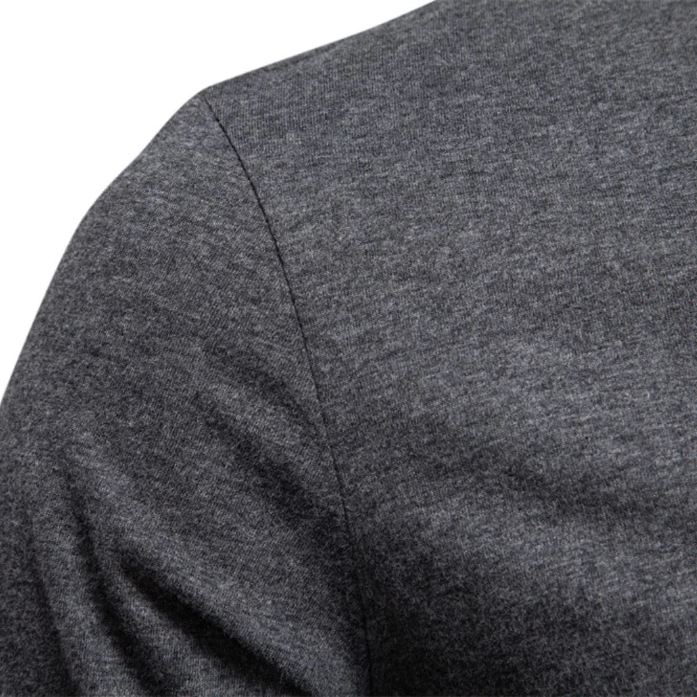 AIOPESON Henley Collar T Shirt Men Casual Solid Color Long Sleeve Autumn Fashion High Quality 100% Cotton Mens T Shirts
