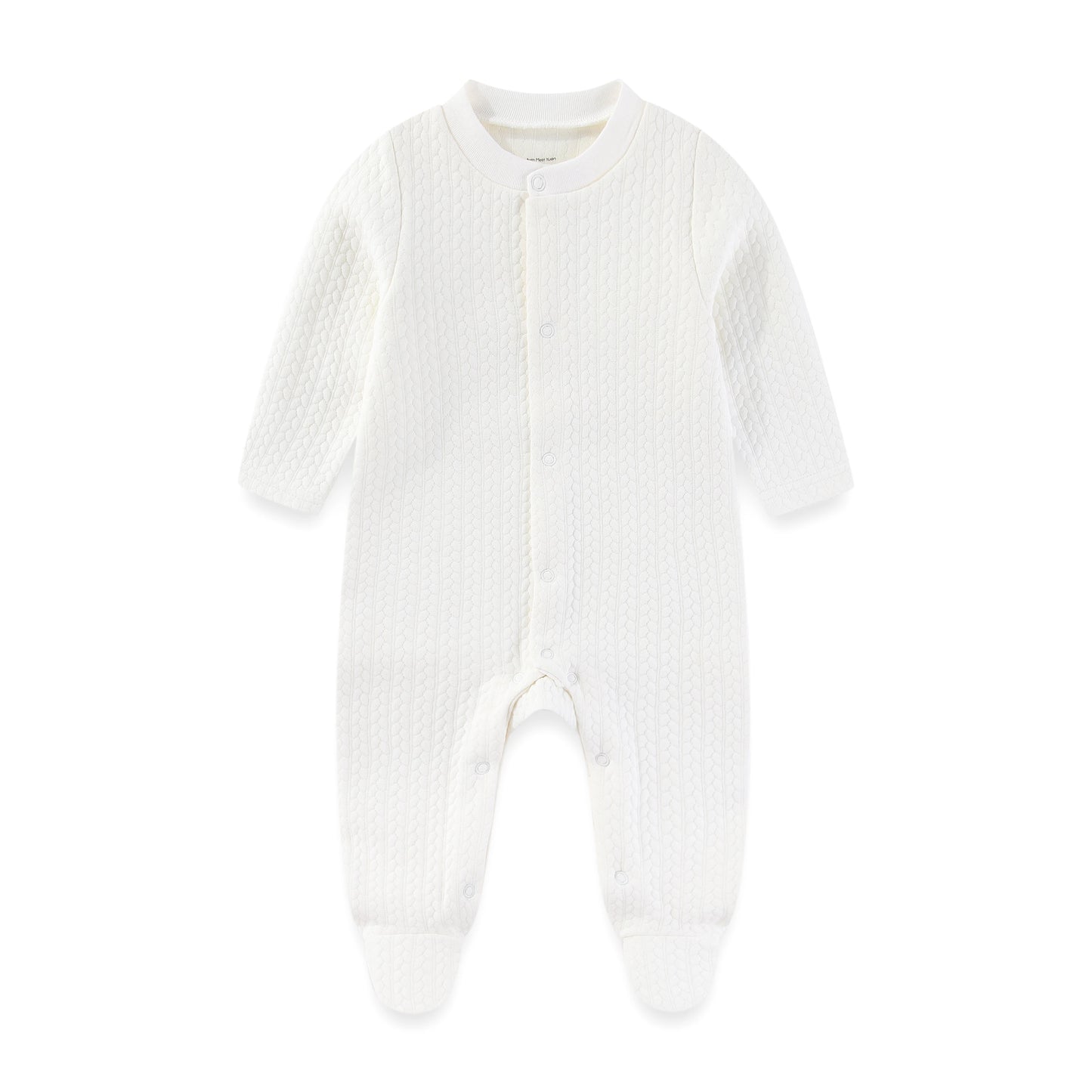 Solid Color Winter Baby Unisex Jumpsuits Warm Newborn Boy Girl Footed Rompers Infant Outfit