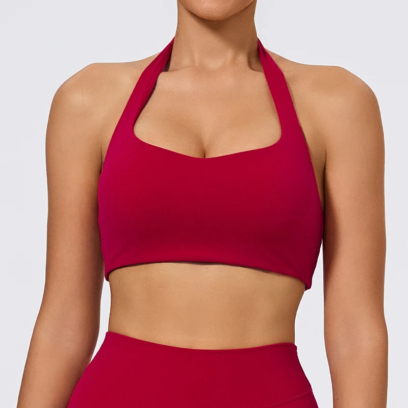 Ctenkevet New Women Gym Sports Bra Female Push Up Workout Yoga Underwear Breathable Soften Crop Top Female Backless Fitness Bras